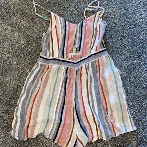 American Eagle Striped Romper